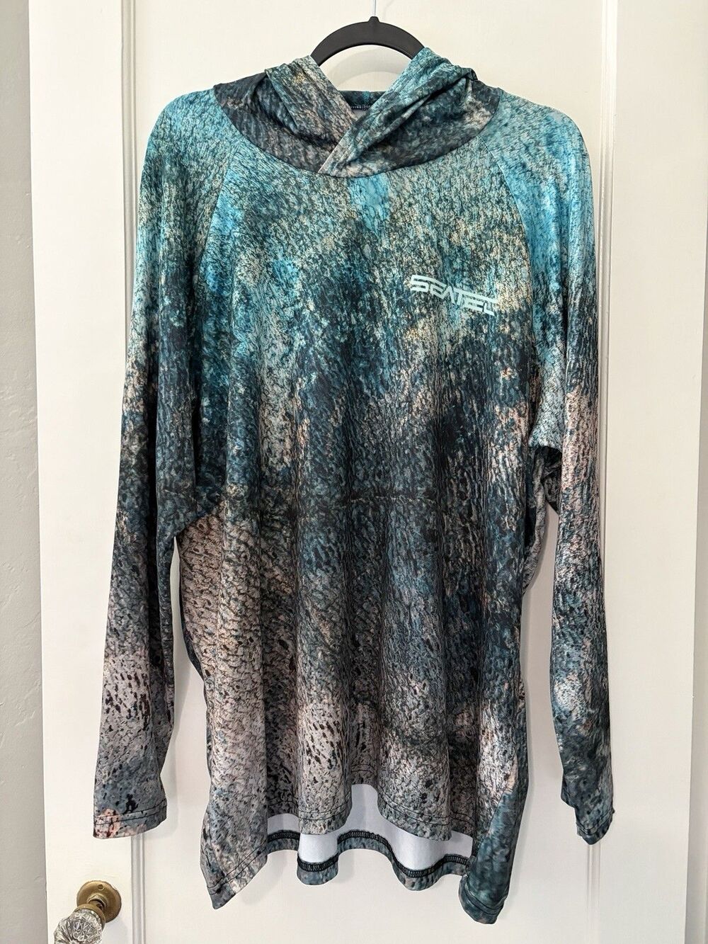 SEATEC Outfitters Sport Tec Kingfish Hoodie Mens XXL 2XL Fishing UPF Shirt